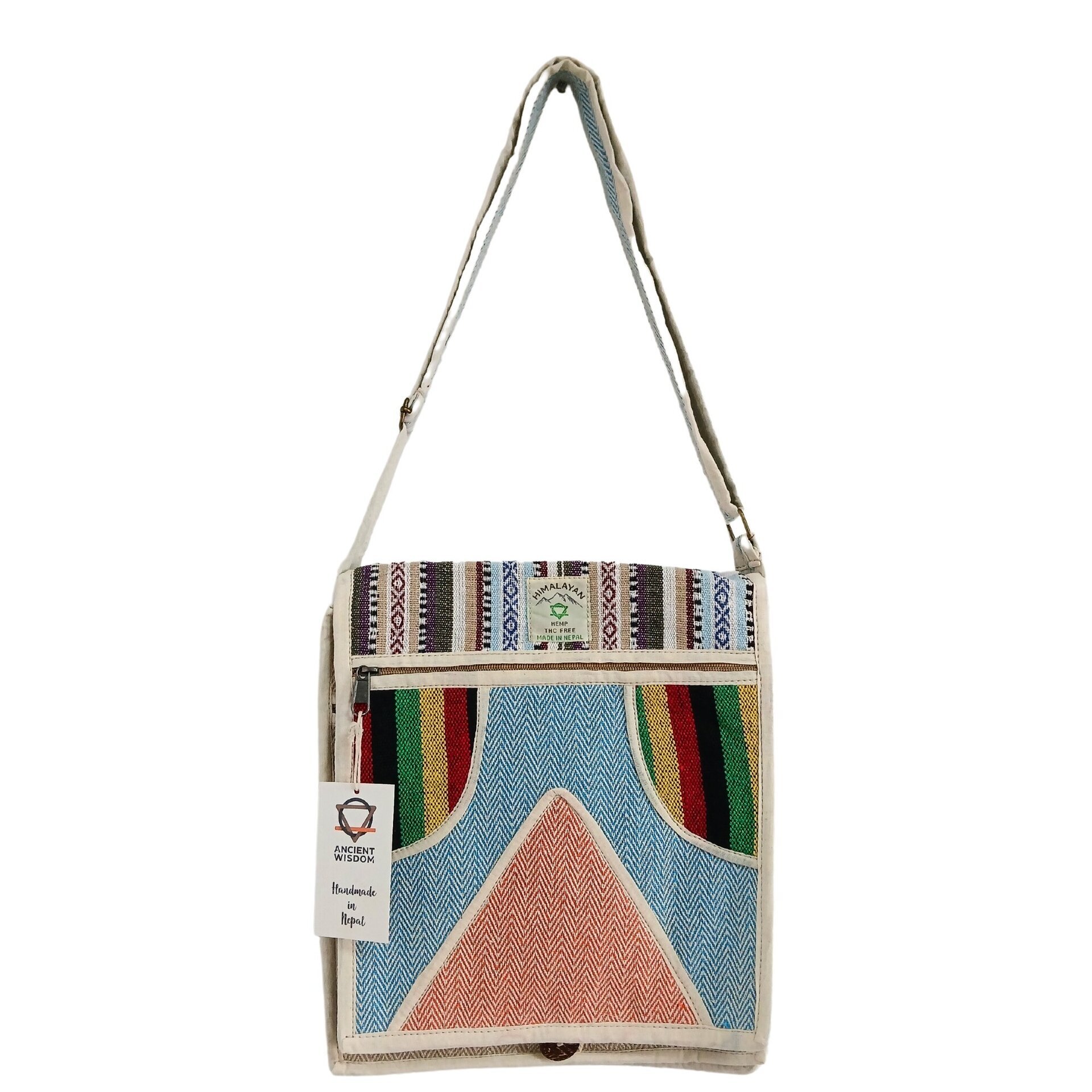 Bolso Mensajero de Cáñamo para Laptop - Triángulo - 3