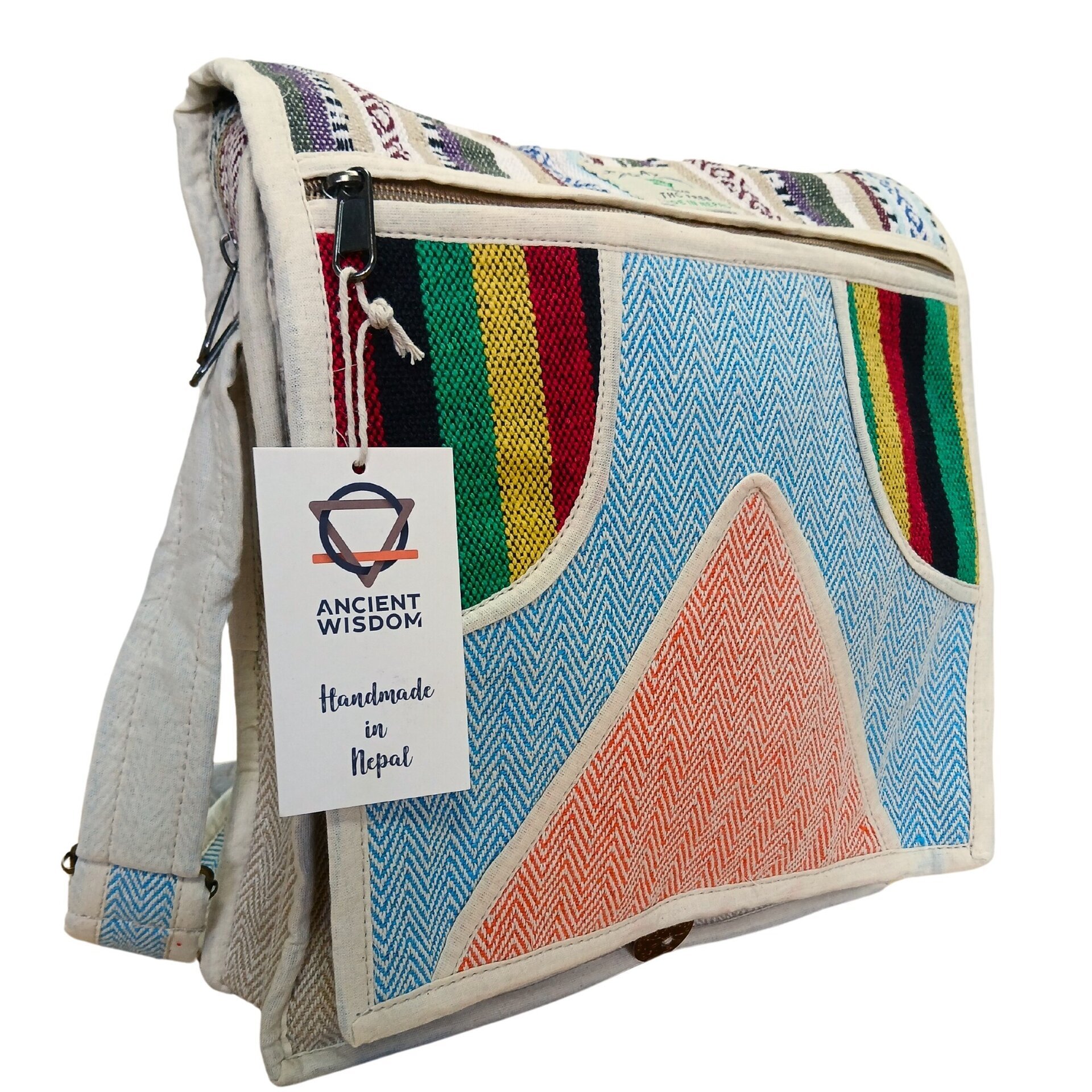 Bolso Mensajero de Cáñamo para Laptop - Triángulo - 2