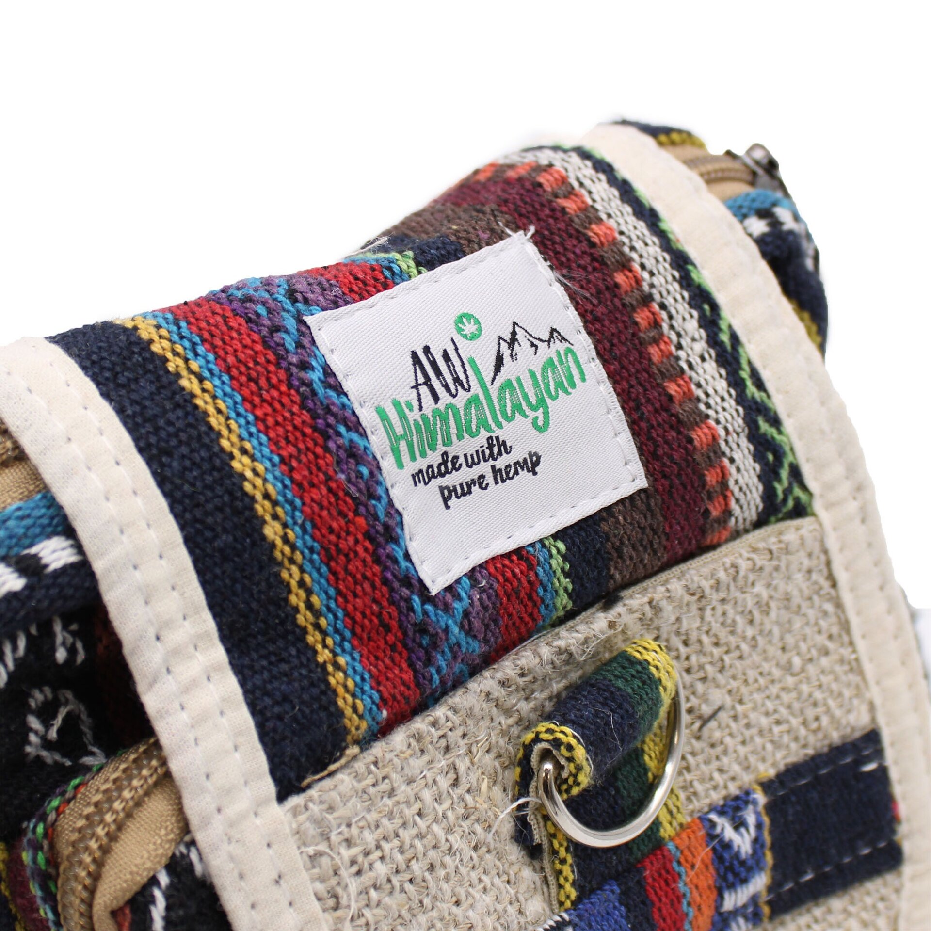 Bolsa de viaje Body-Cross de cáñamo natural y Jhari - 3